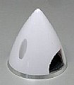 GPMQ4765 - GREAT PLANES SPINNER DE NYLON COM BASE DE ALUMINIO 2-1/4" (58mm) BRANCO